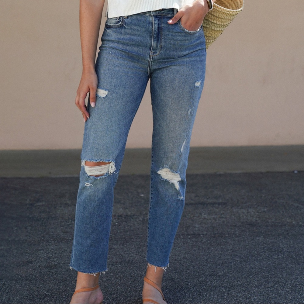 CJLA Chrissy Distressed Jeans, Medium Wash
